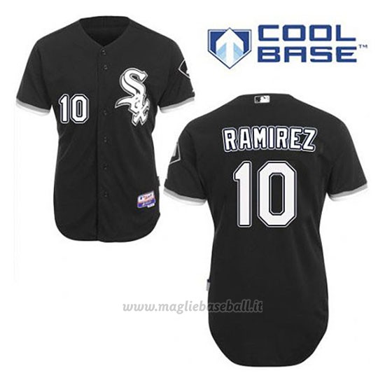 Maglia Baseball Uomo Chicago White Sox 10 Alexei Ramirez Nero Alterner Cool Base